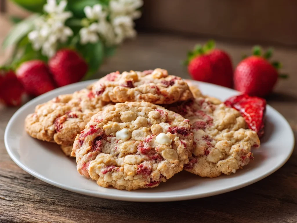 Strawberry Crunch Cookies