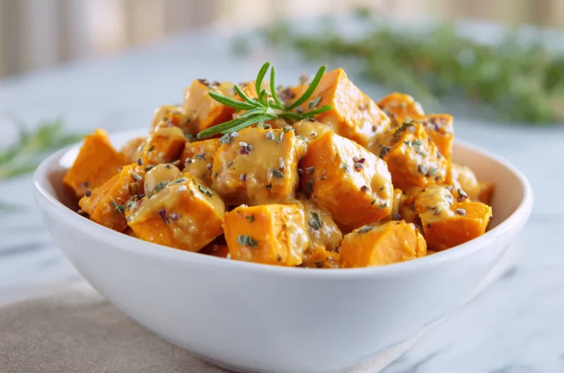 Sweet Potatoes with Tahini Butter Chickpeas Recipe
