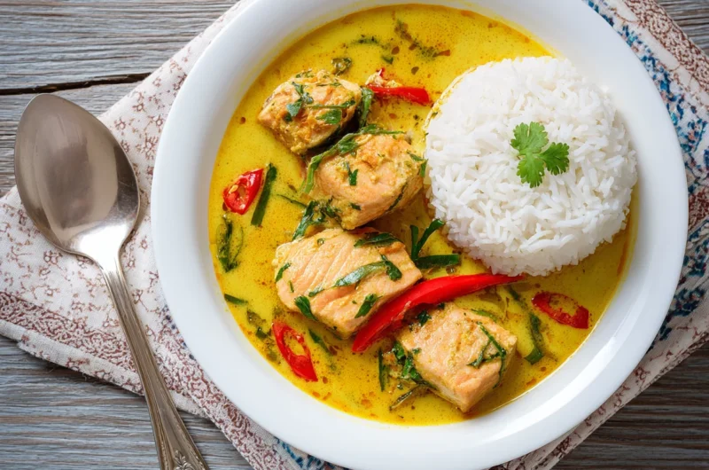 Aromatic Thai Coconut Salmon Curry Recipe