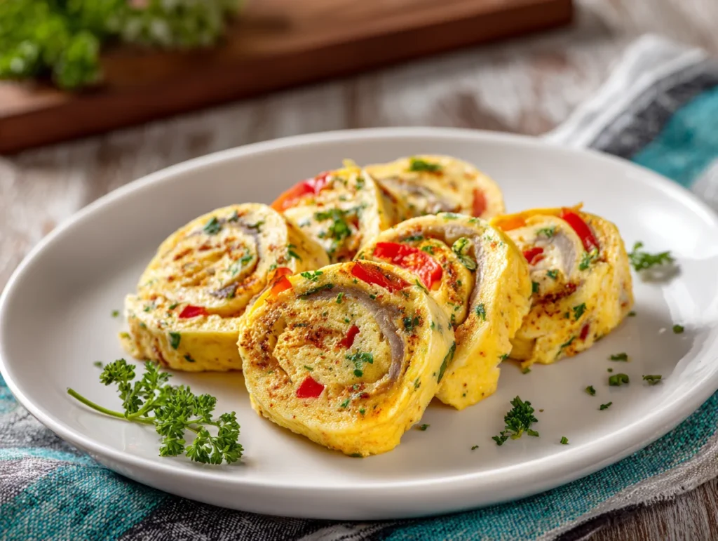 Veggie Omelette Roll Ups