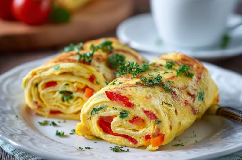Healthy Veggie Omelette Roll Ups Recipe