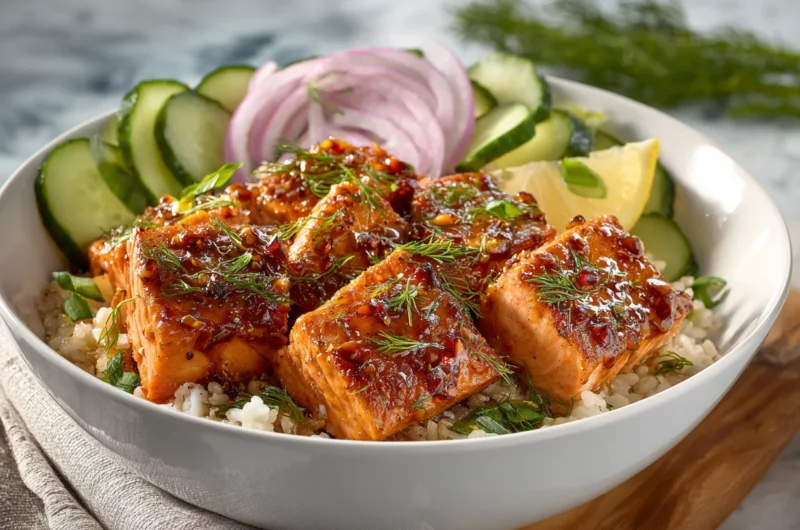 Zesty Salmon Rice Bowls Recipe