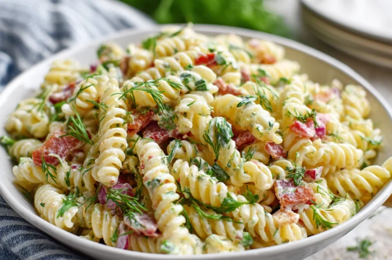 Zesty Bacon Dill Pasta Salad Recipe