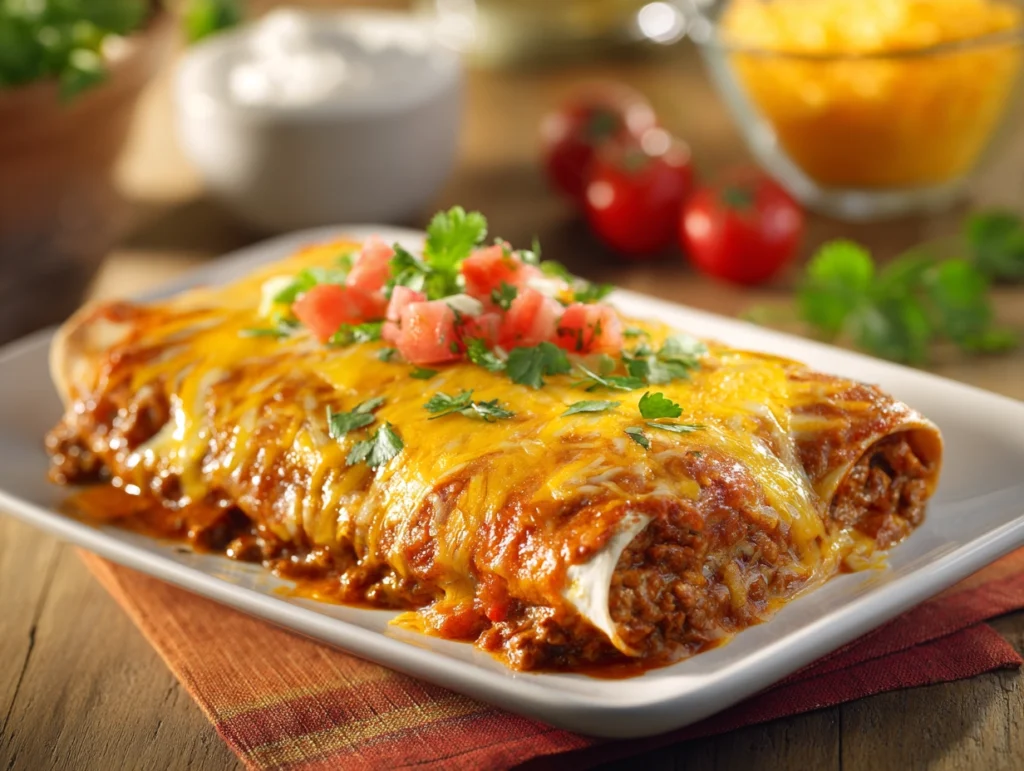 Beef and Cheese Burrito Bake