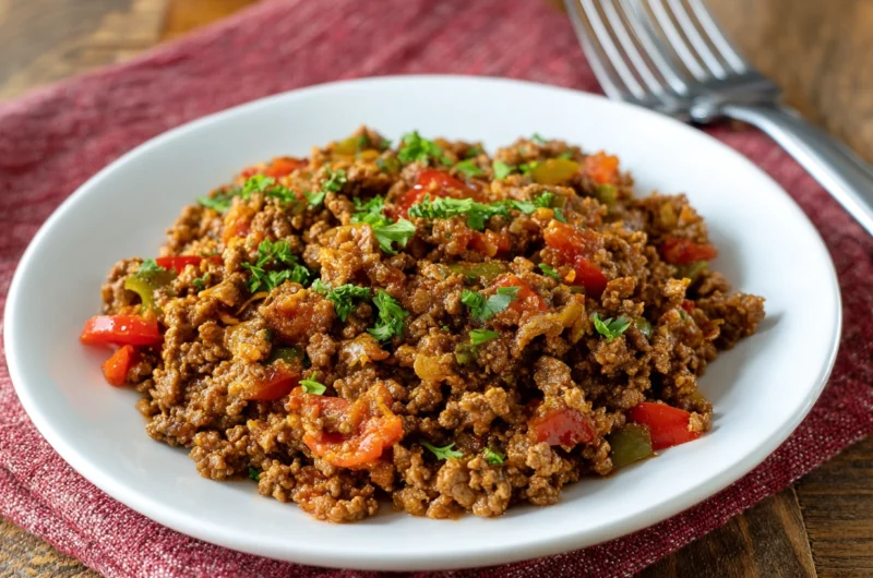 Spicy Cajun Ground Beef Skillet Recipe