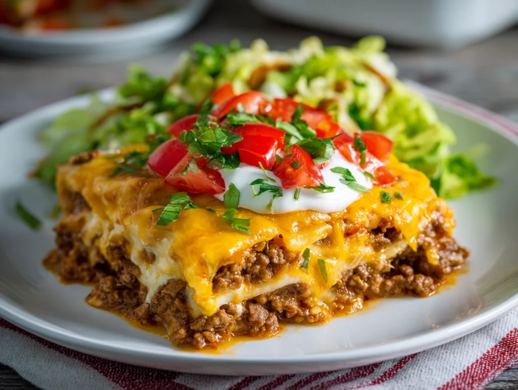 Cheesy Beef Taco Casserole