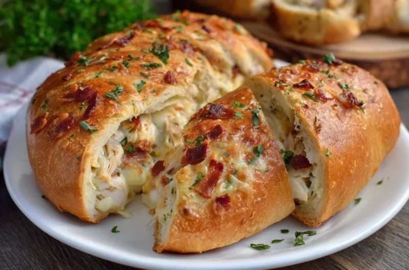 Chicken Bacon Ranch Stuffed Bread Recipe