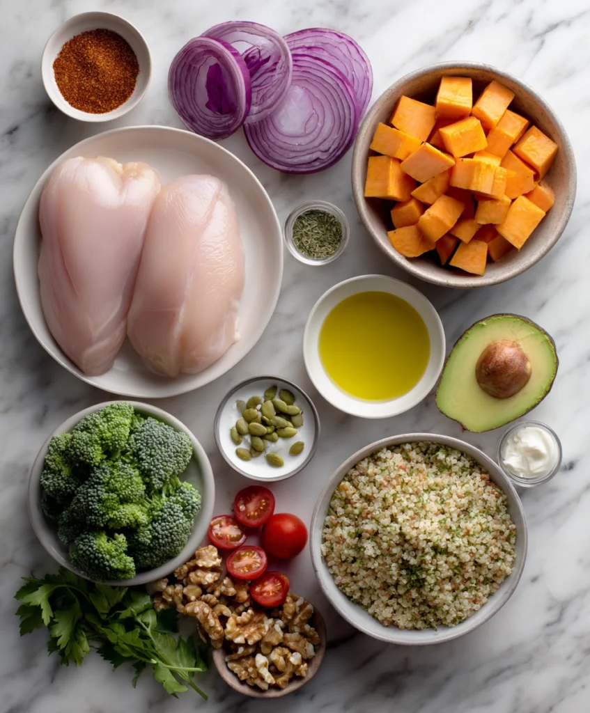 Chicken and Sweet Potato Bowls