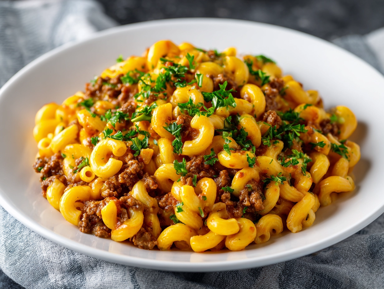 One-Pot Ground Beef Mac and Cheese