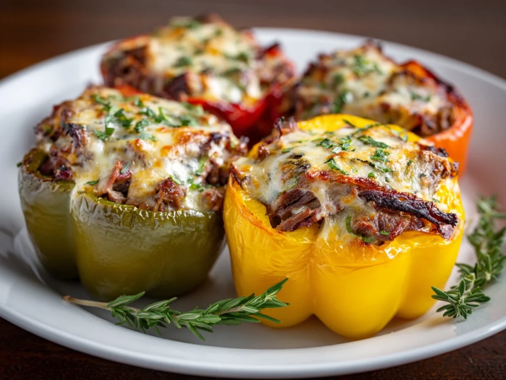 Philly Cheesesteak Stuffed Peppers
