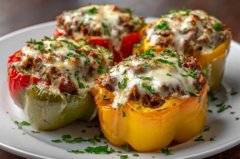 Flavorful Philly Cheesesteak Stuffed Peppers Recipe