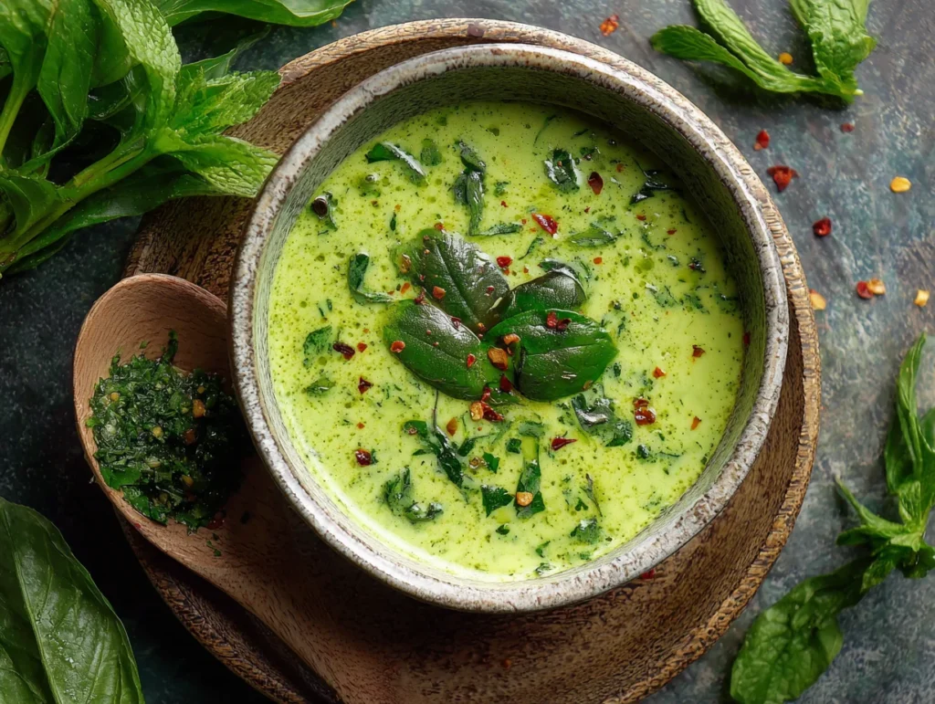 Spinach Coconut Zucchini Soup