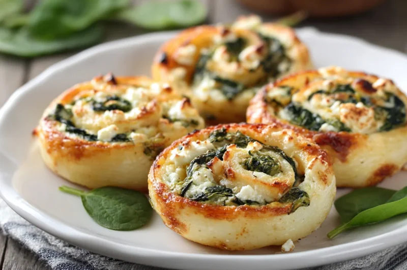 Tasty Spinach Feta Pinwheels Recipe