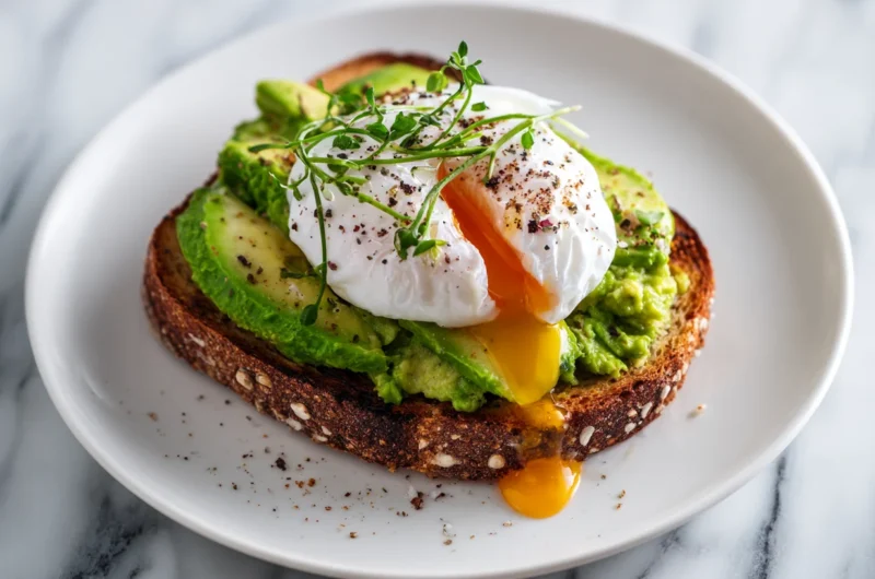 Simple Avocado Toast with Poached Egg Recipe