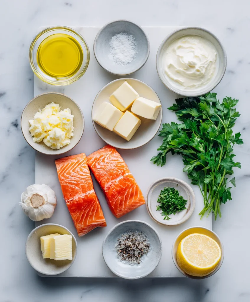 Baked Salmon with Lemon Butter Cream Sauce
