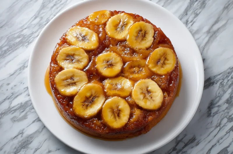 Caramelized Banana Upside Down Cake Recipe