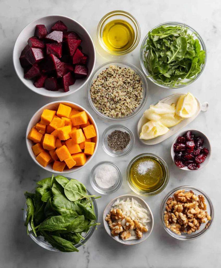 Beet Sweet Potato Quinoa Salad