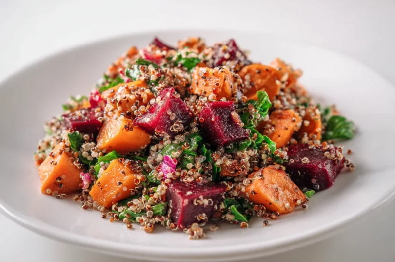 Nutritious Beet Sweet Potato Quinoa Salad Recipe
