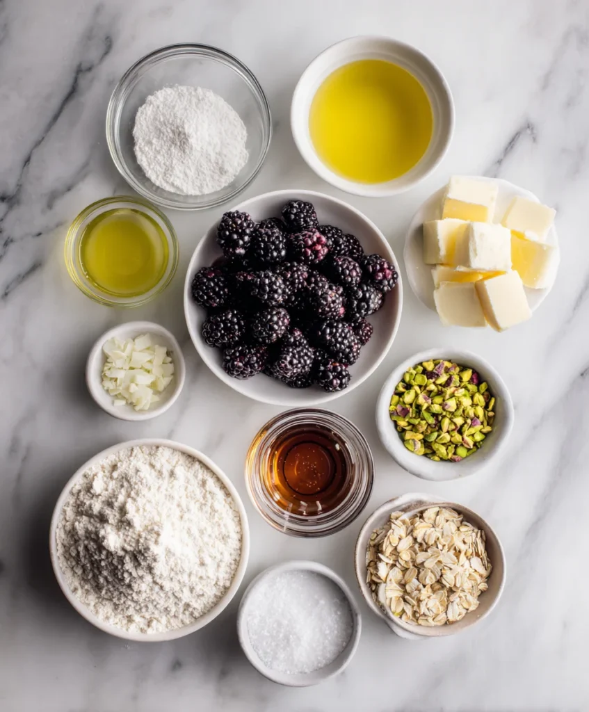 Blackberry Pistachio Bars