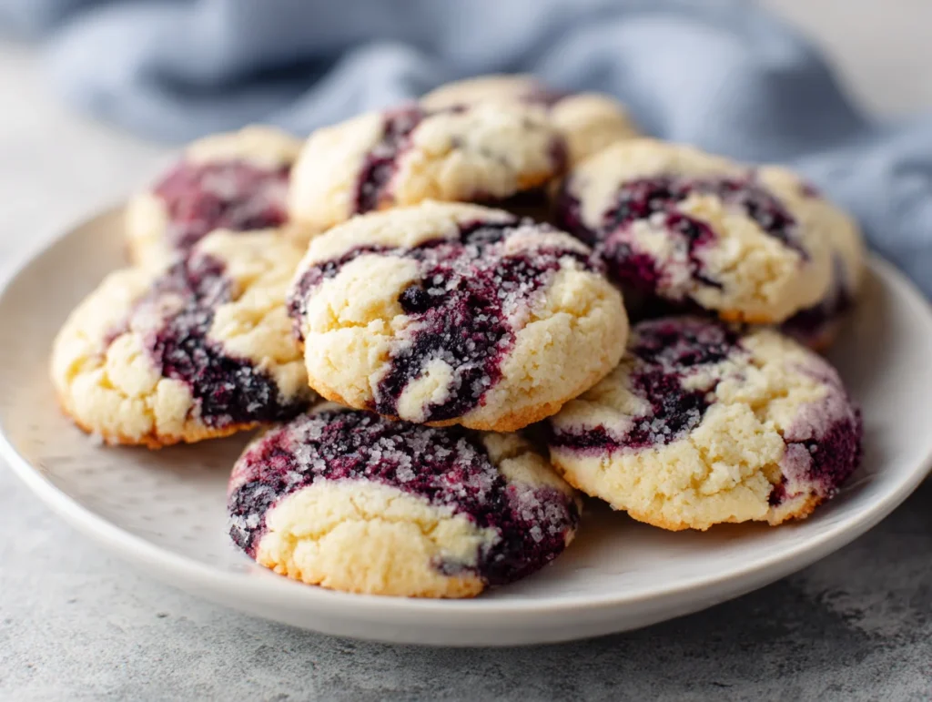 Blueberry Cheesecake Swirl Cookies