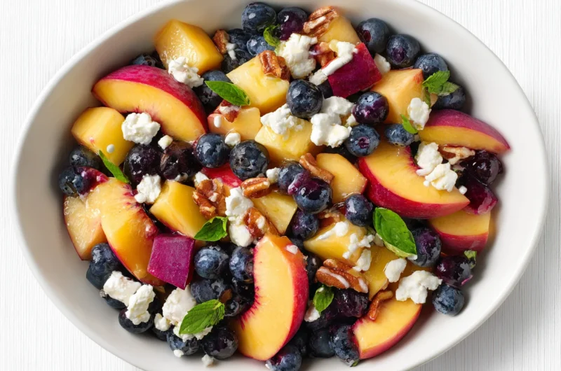 Vibrant Blueberry Peach Feta Salad Recipe