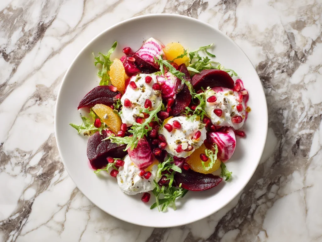 Burrata Beet Salad with Pomegranate