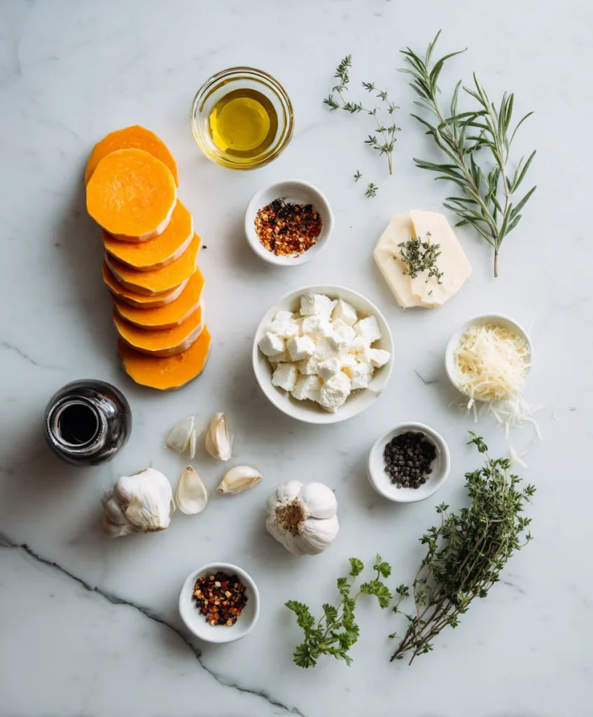 Butternut Squash Feta Towers