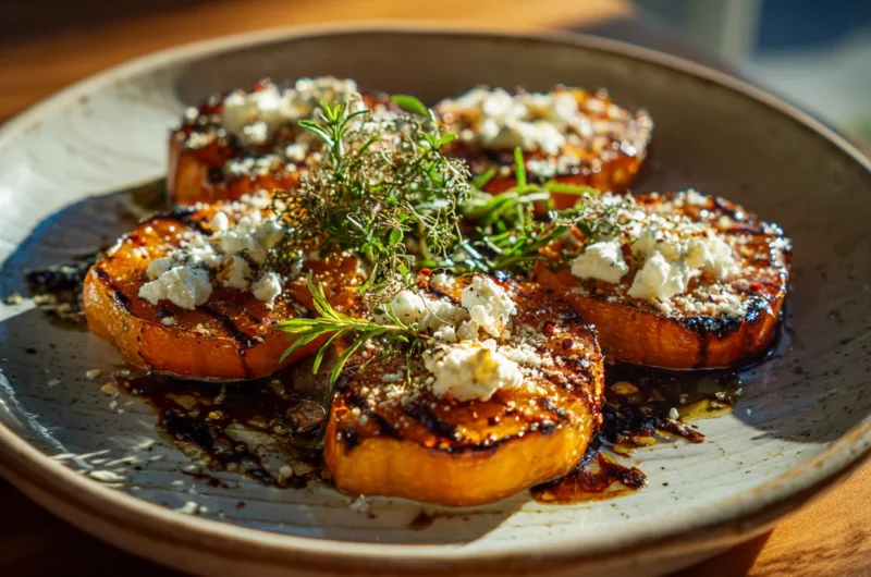 Layered Butternut Squash Feta Towers Recipe