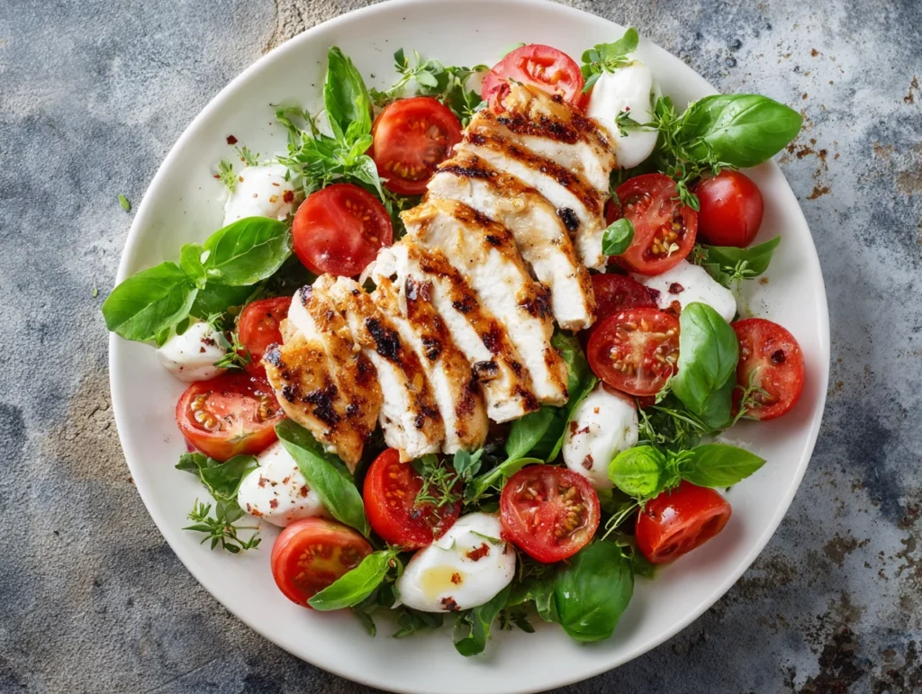 Caprese Salad with Grilled Chicken
