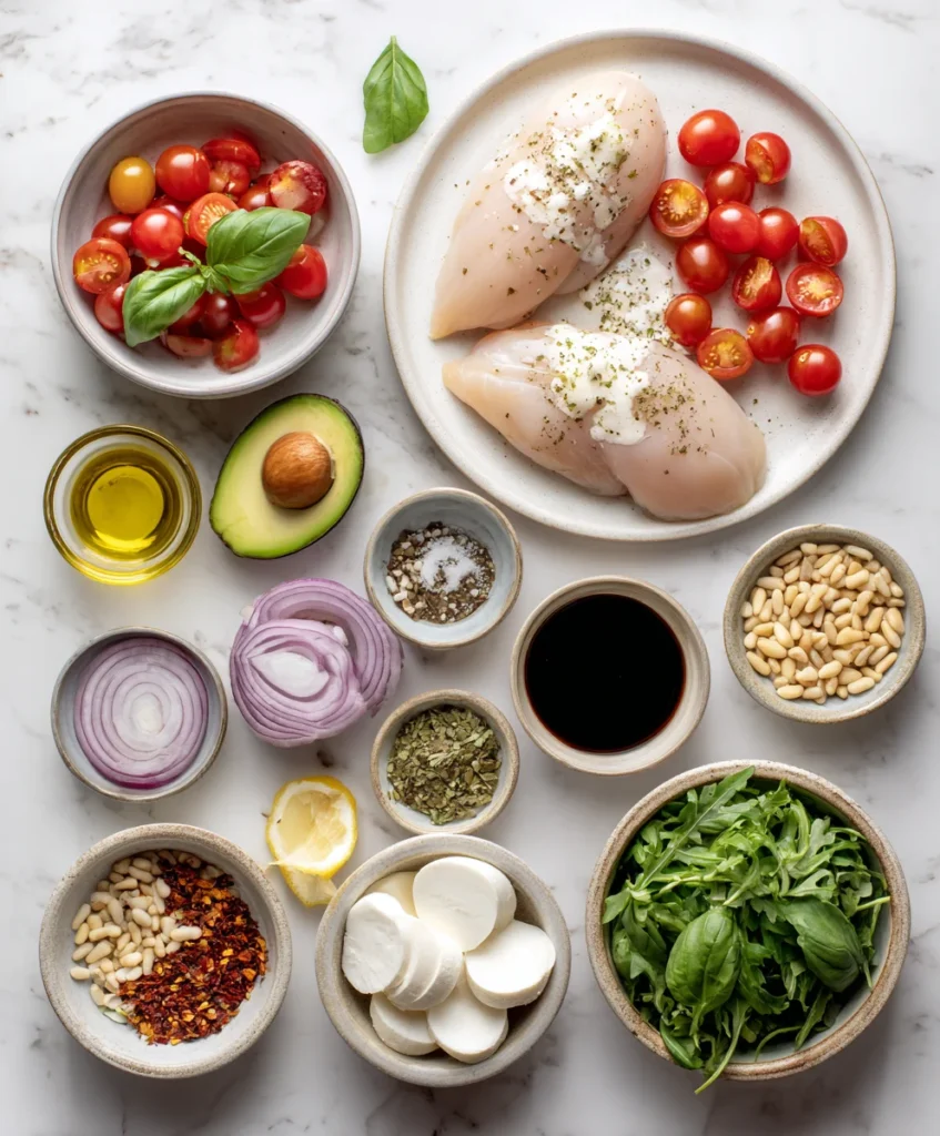 Caprese Salad with Grilled Chicken