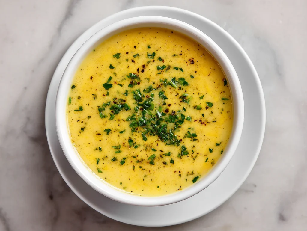 Cheddar Garlic Herb Potato Soup