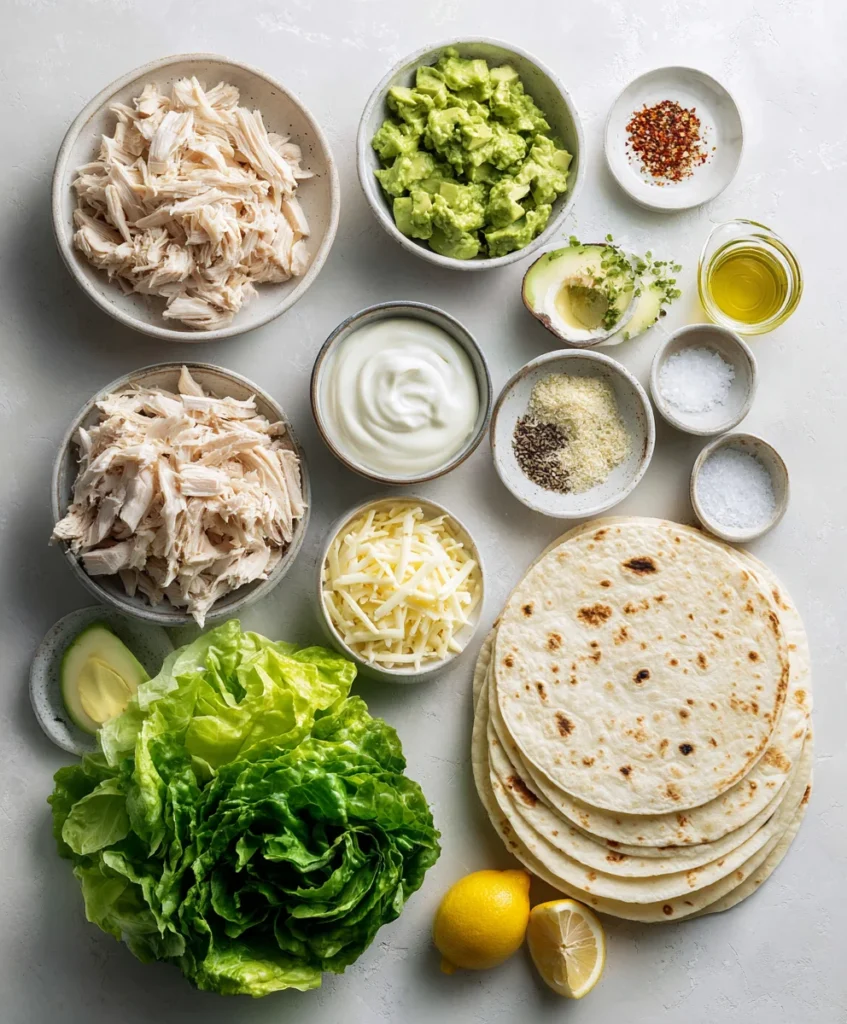 Cheesy Chicken Avocado Wrap