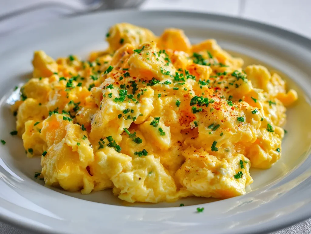 Cheesy Potato Egg Scramble