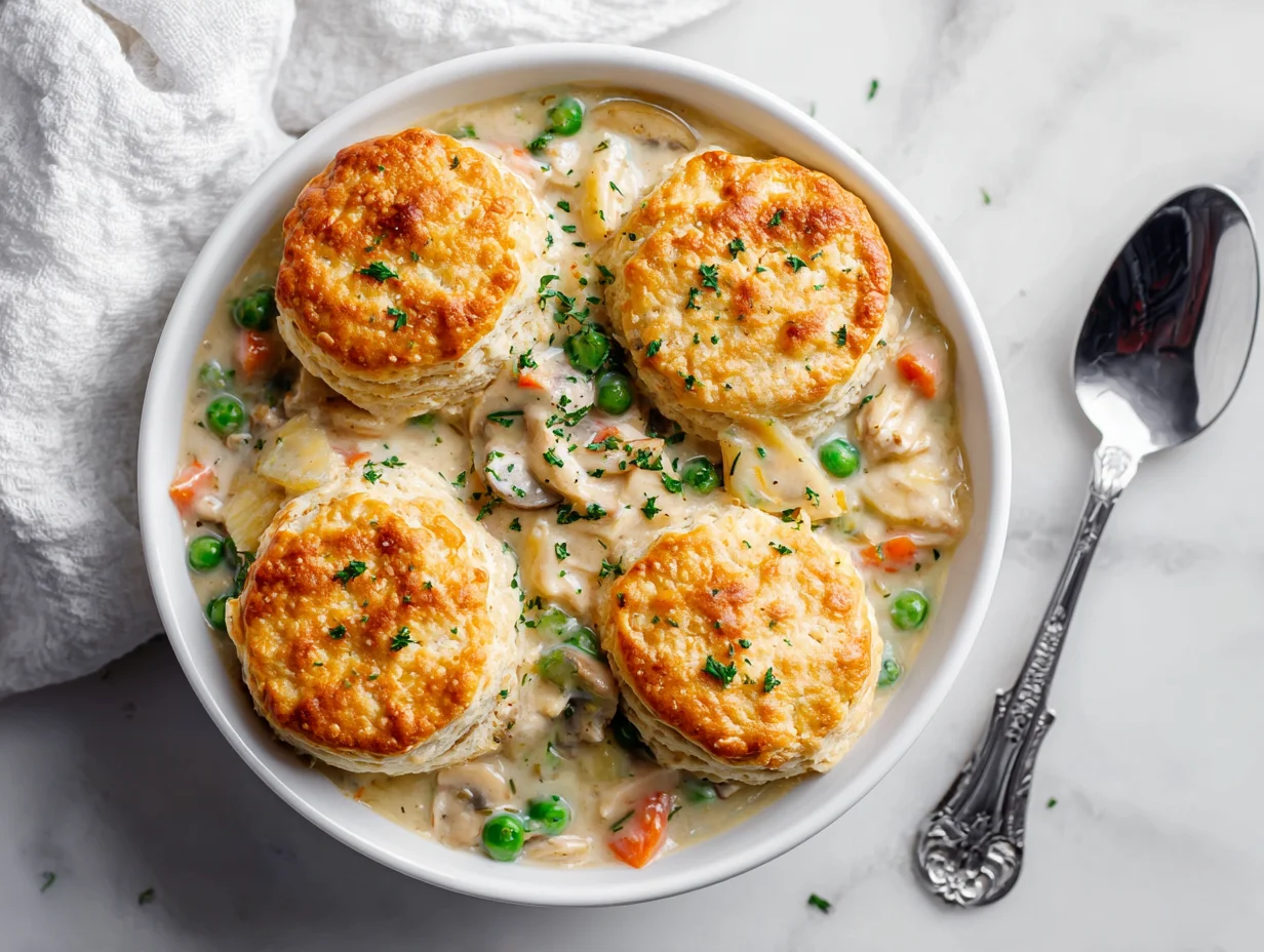 Chicken Pot Pie with Biscuits