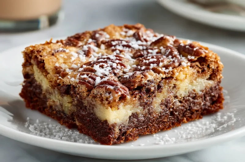 Gooey Chocolate Pecan Ooey Gooey Butter Cake Recipe