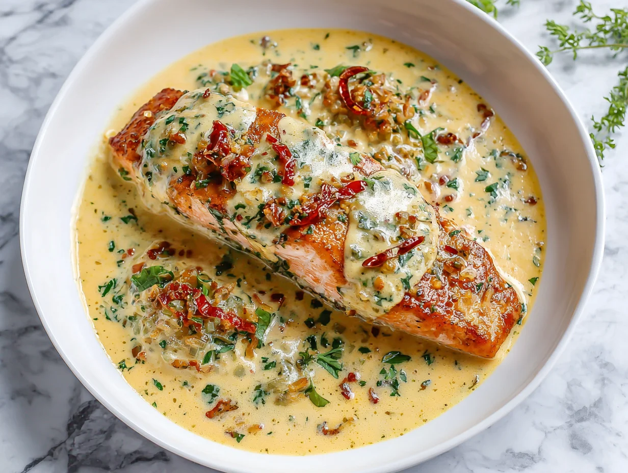 Creamy Garlic Butter Tuscan Salmon