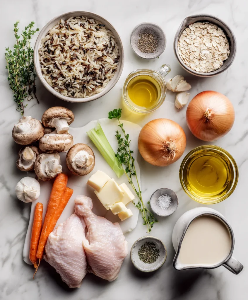 Creamy Mushroom Chicken Wild Rice Soup