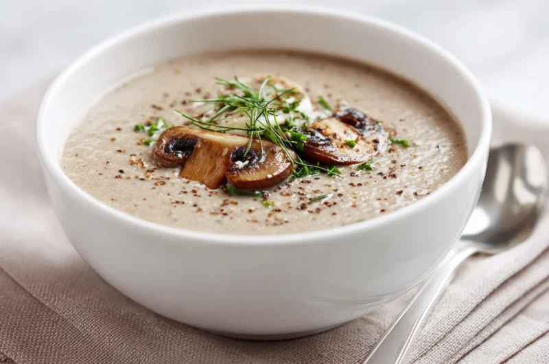 Smooth Creamy Mushroom Soup Recipe