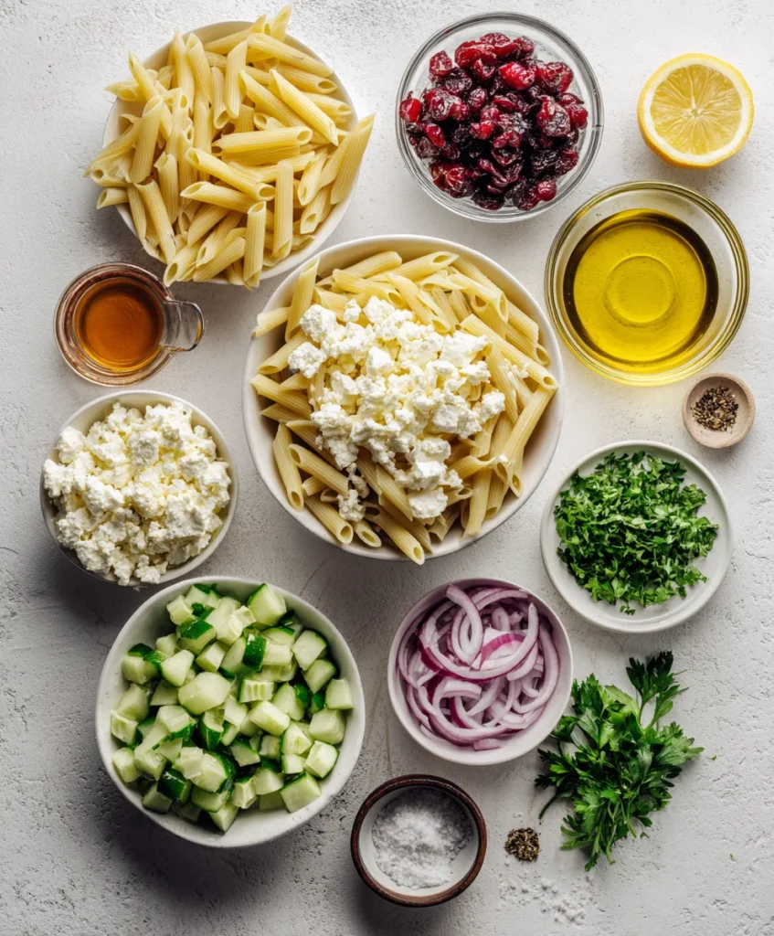 Feta Cranberry Penne Salad