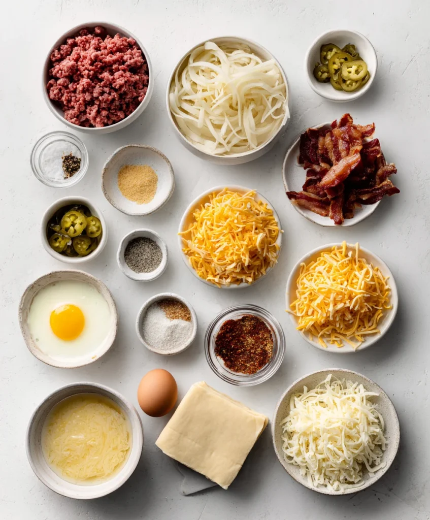 Garlic Butter Bacon Cheeseburger Rollups