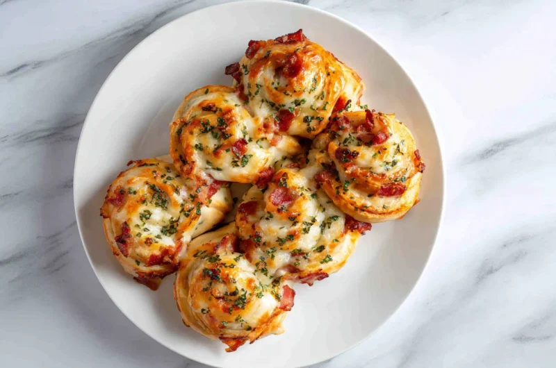 Cheesy Garlic Butter Bacon Cheeseburger Rollups Recipe