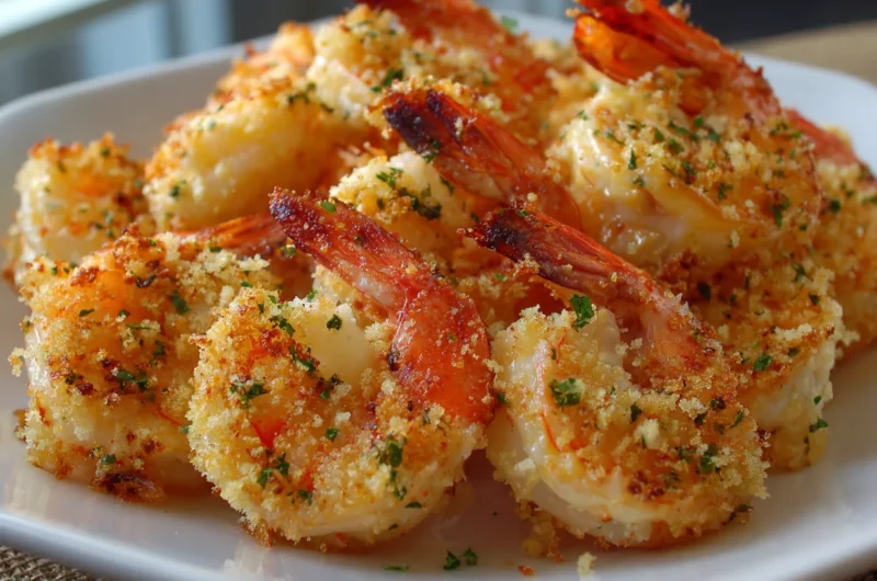 Buttery Garlic Parmesan Baked Shrimp Recipe