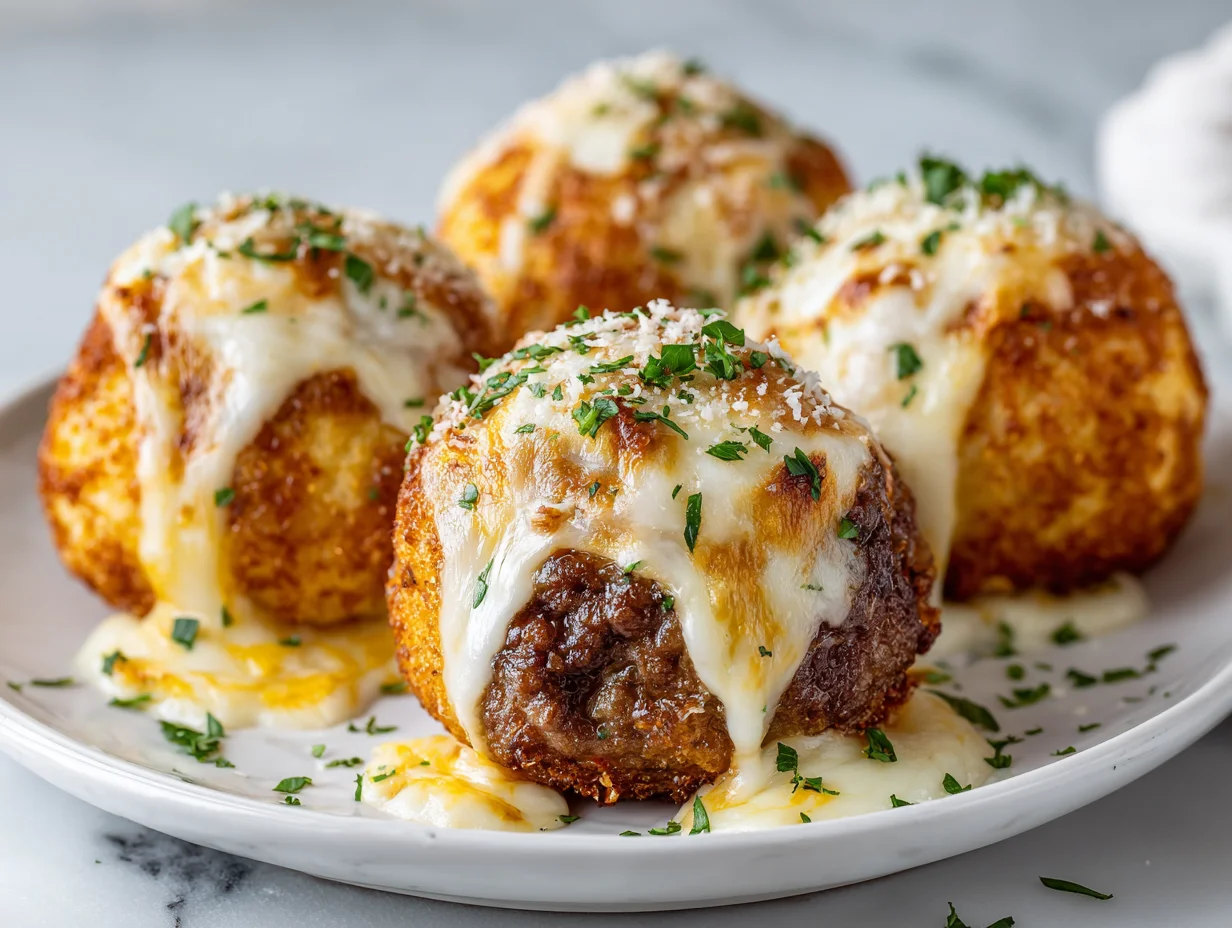 Garlic Parmesan Cheeseburger Bombs