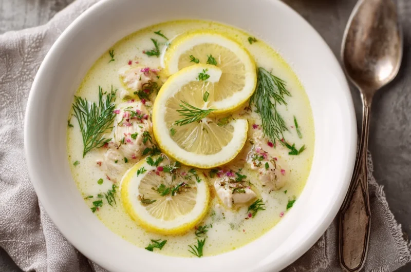 Bright Greek Lemon Chicken Soup Recipe