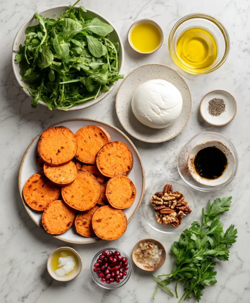 Grilled Sweet Potato and Burrata Salad