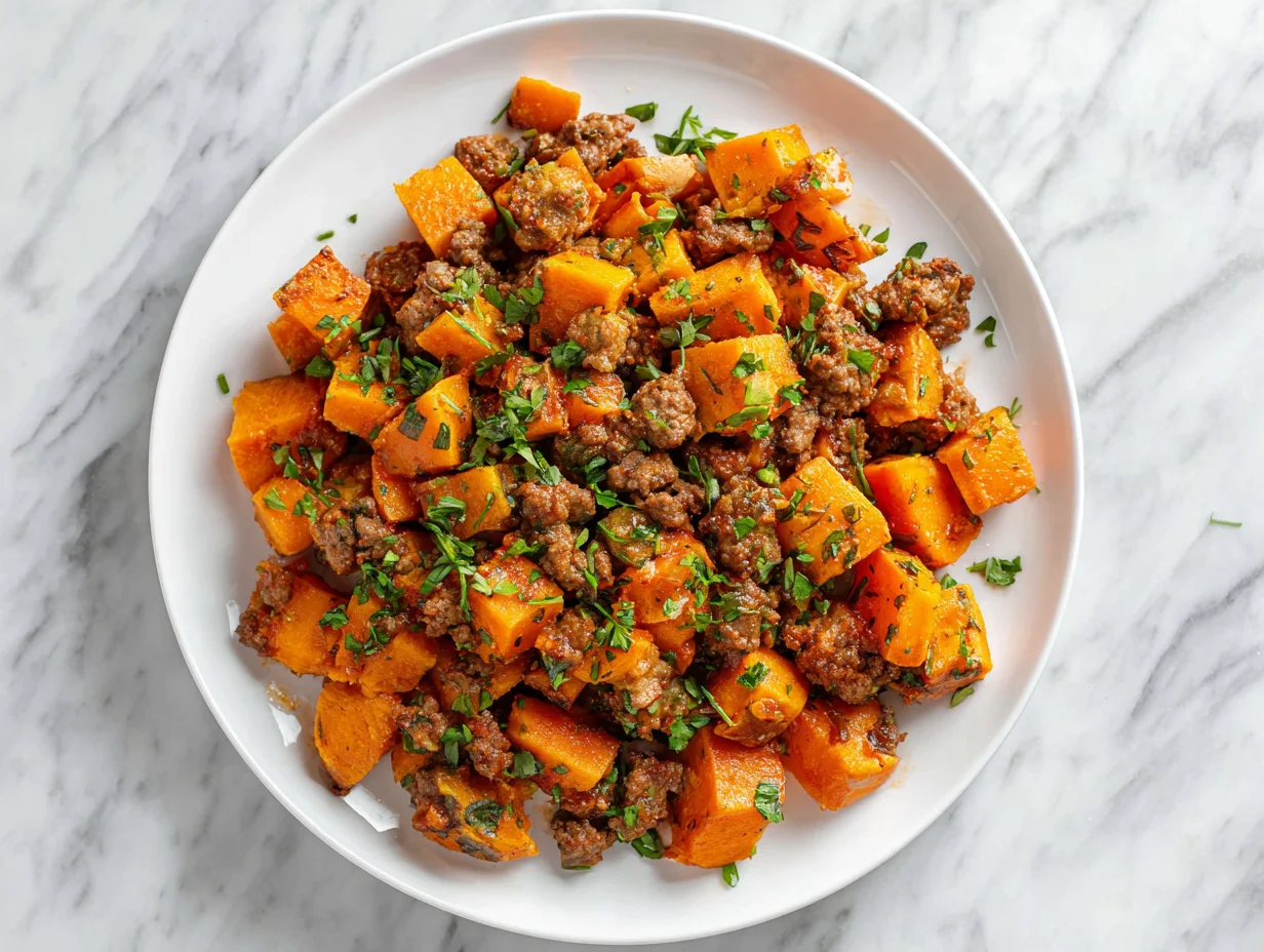 Ground Beef Sweet Potato Skillet