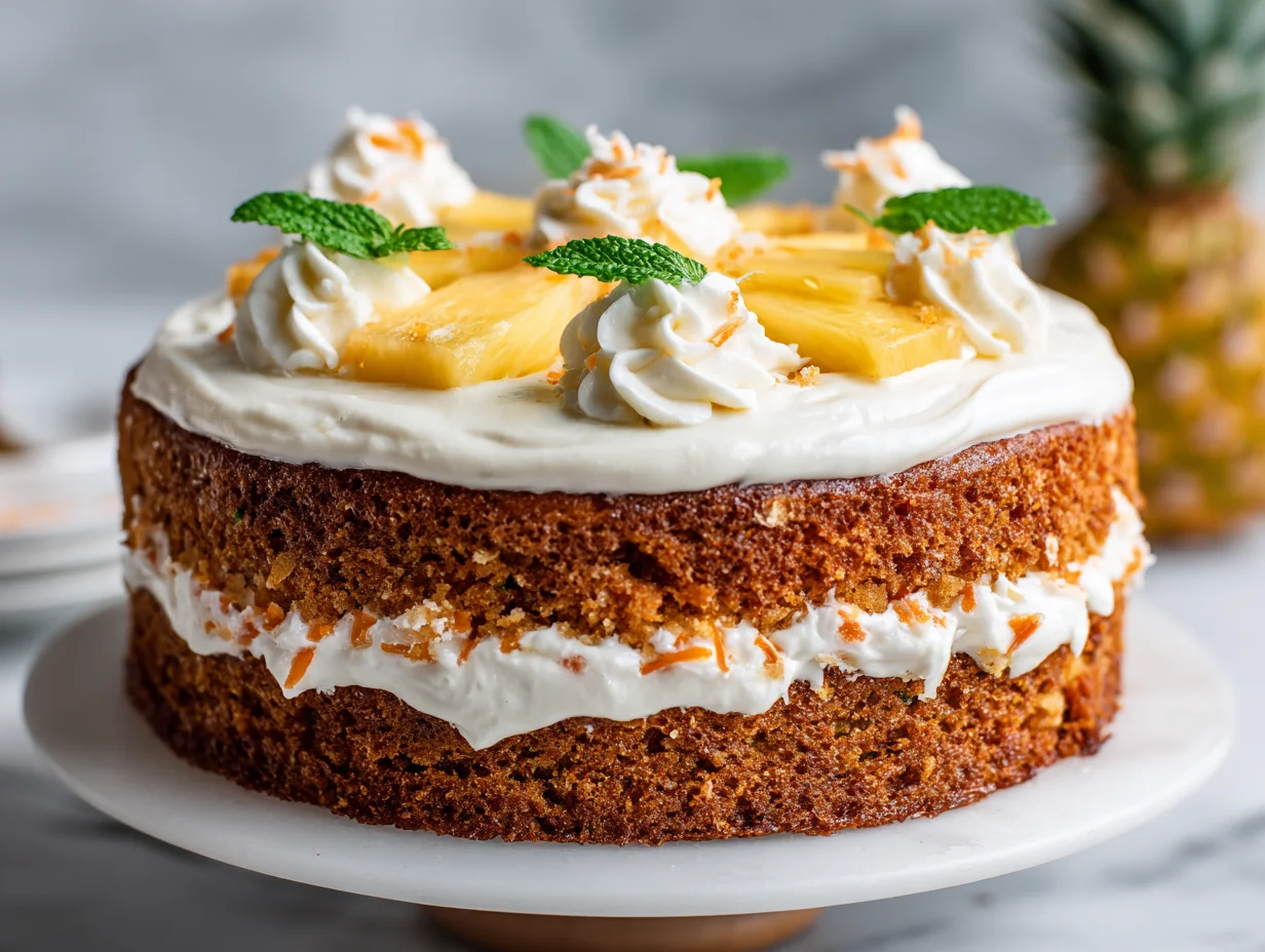 Hawaiian Carrot Pineapple Cake