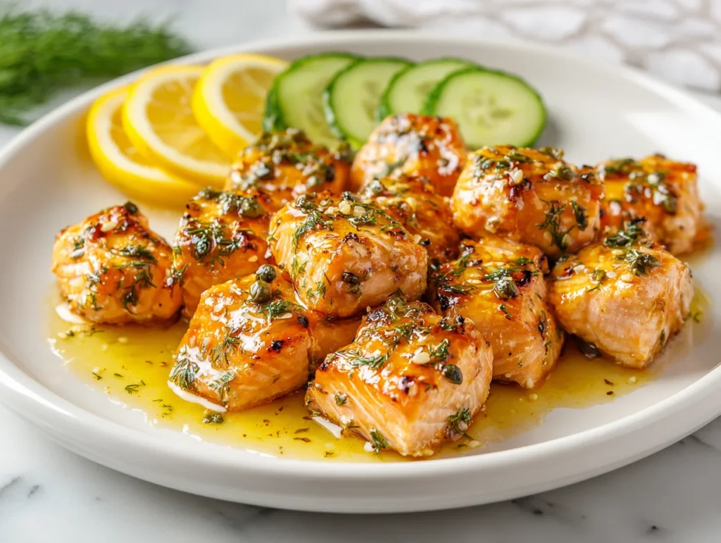 Honey Garlic Salmon Bites