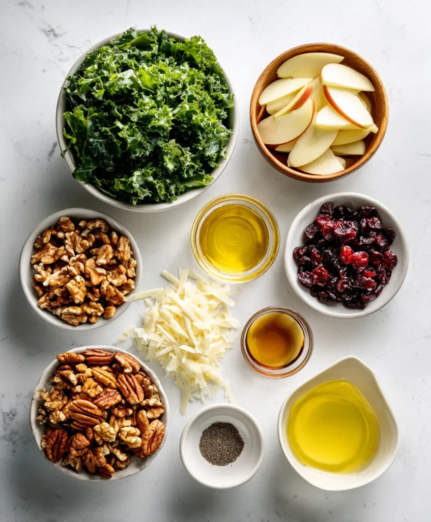 Kale Apple Salad with Maple Dijon Dressing