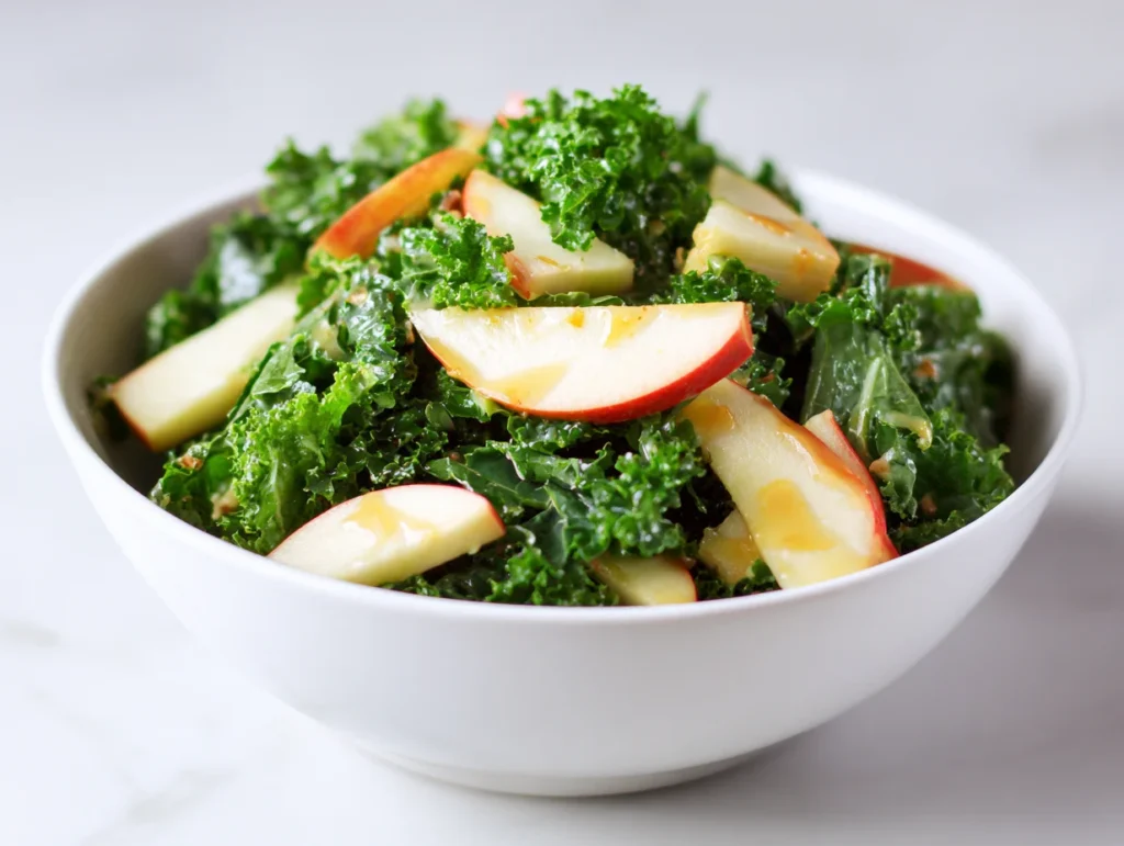 Kale Apple Salad with Maple Dijon Dressing